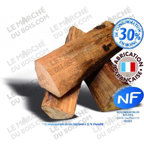 Bois de chauffage sec Buches 33cm palette 1,5 stères livraison incluse